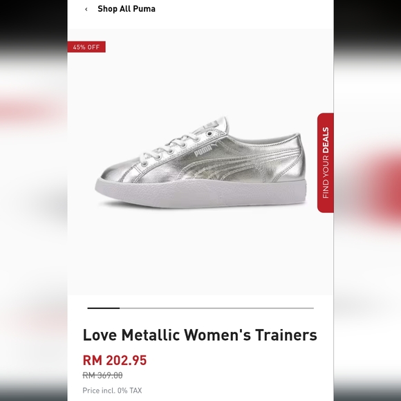 Puma Love Metallic Women's Sneakers - Picture 6 of 8